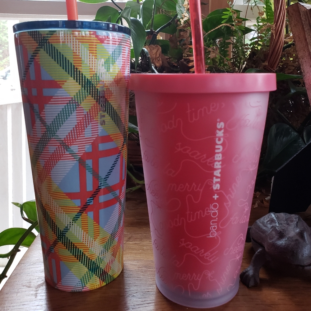 Two 16oz Starbucks Cups